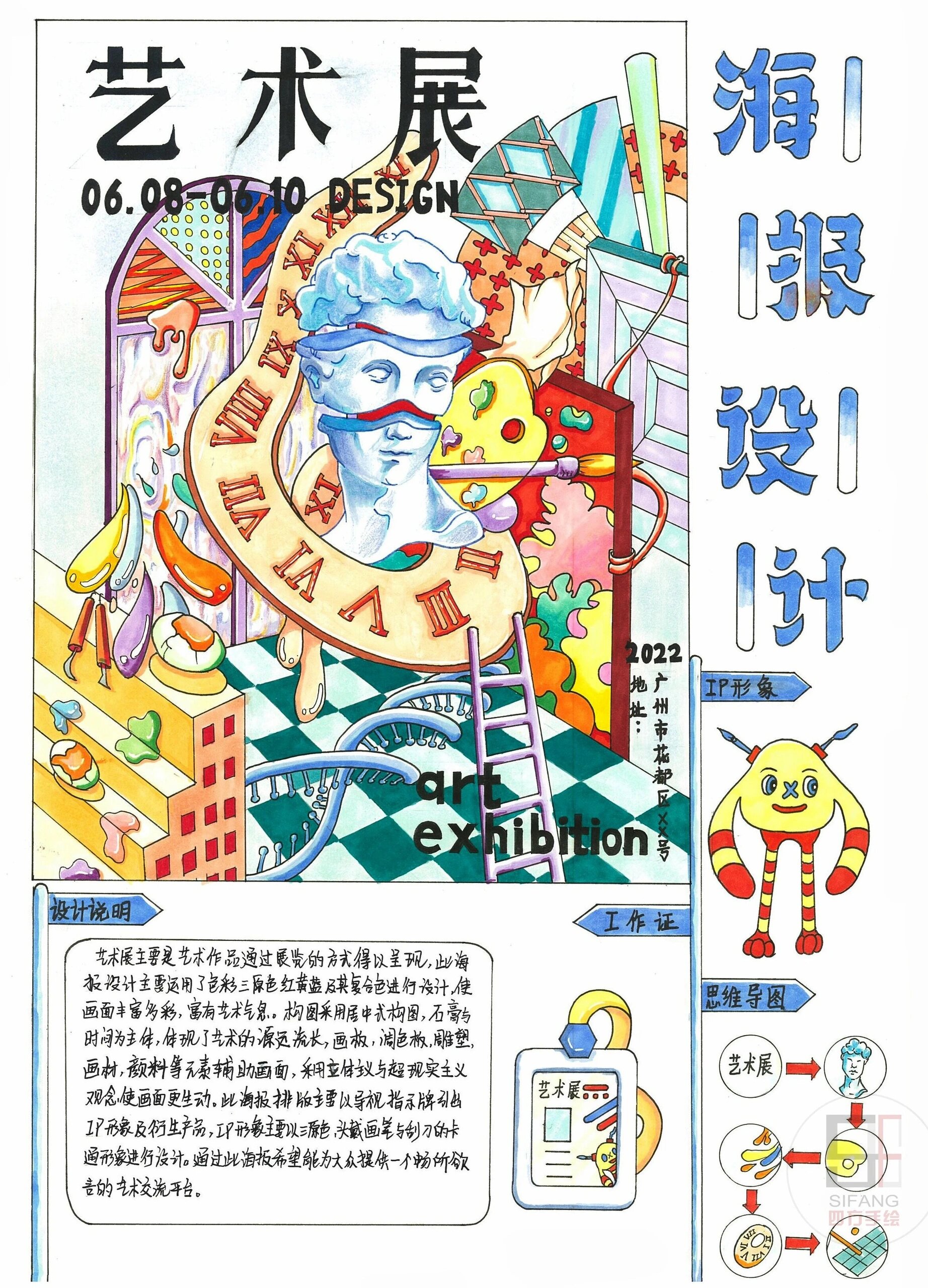 【视觉传达手绘】艺术展海报设计