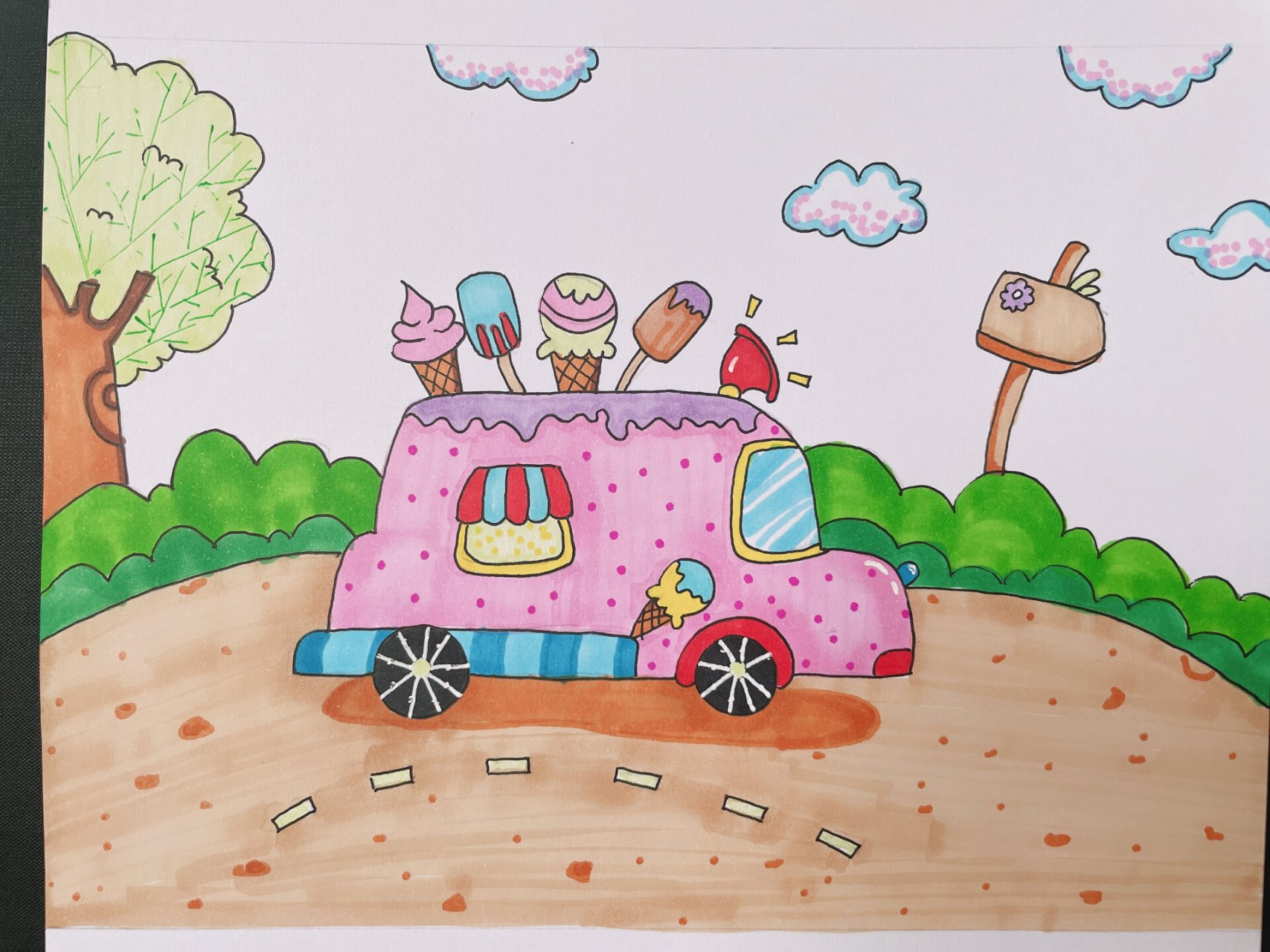 夏日冰淇淋车07「儿童画」 打卡五彩缤纷冰淇淋车96 如果喜欢也