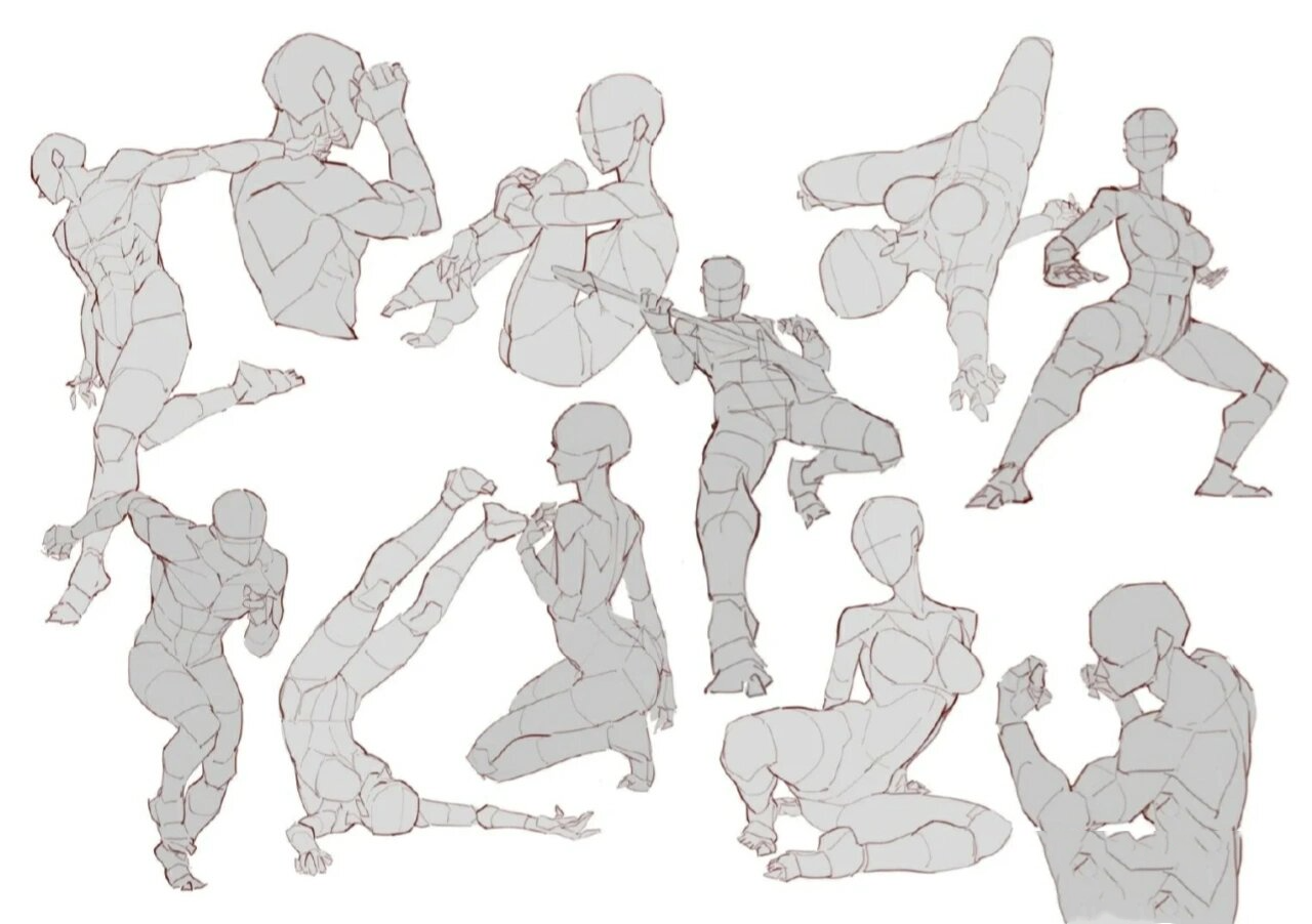 人体动态素材分享!拿去临摹学习吧