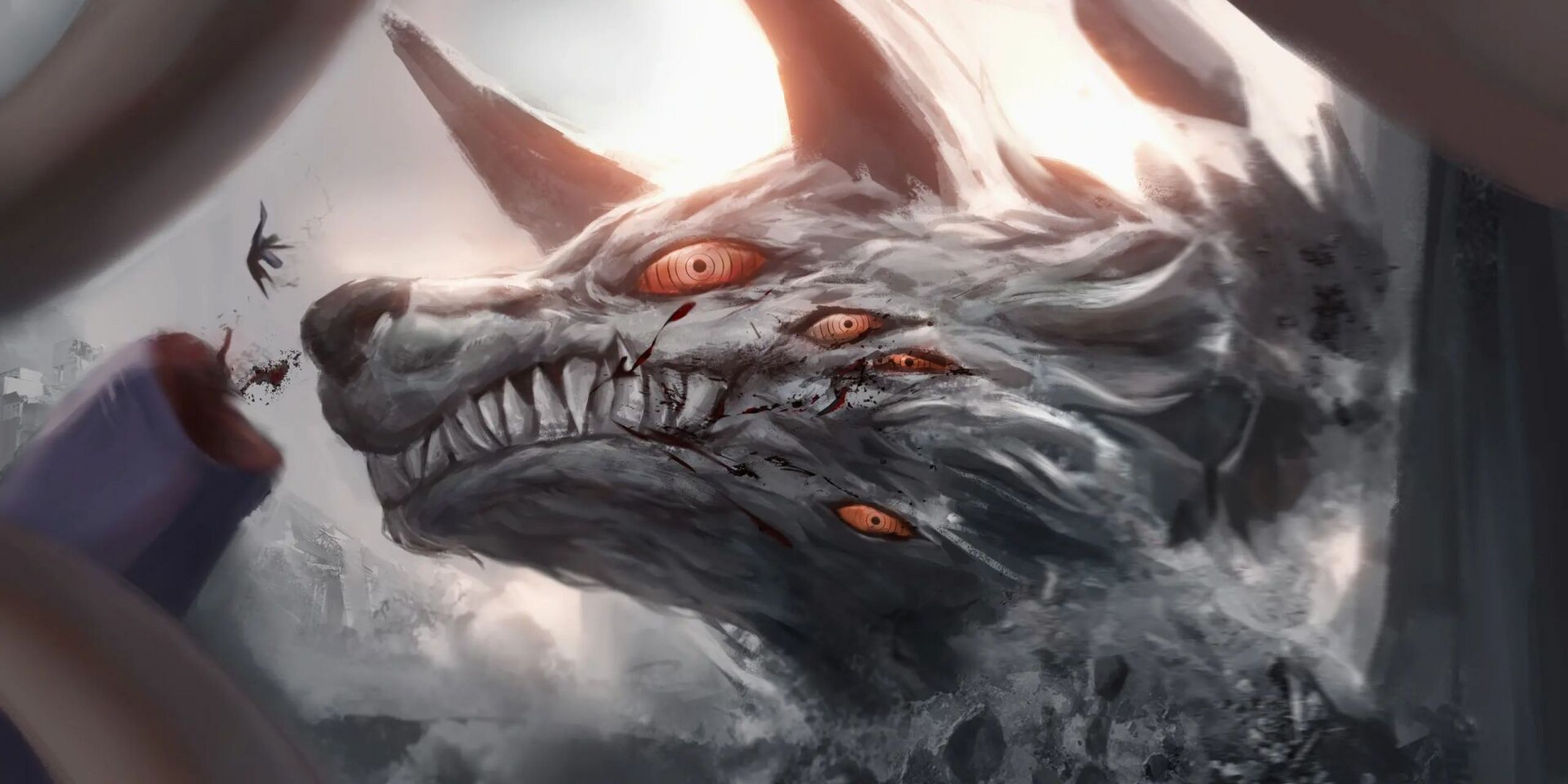 【古法手绘】狐狸恶魔   画个作业啦致敬老师的狐狸恶魔