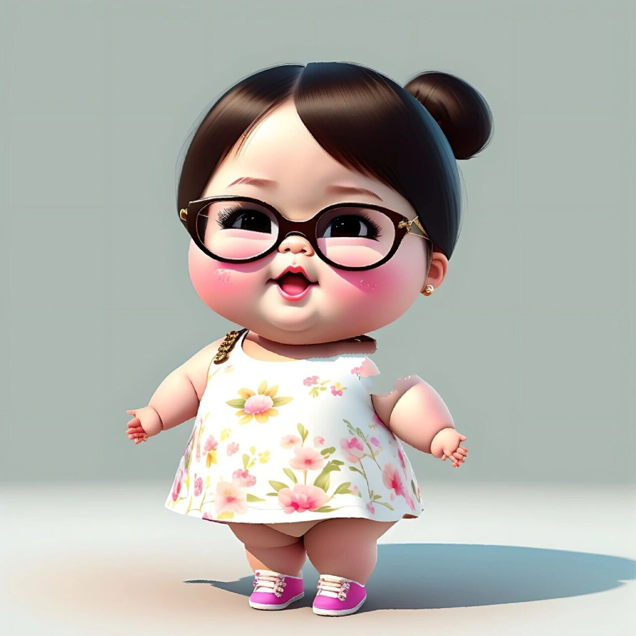 可爱胖宝宝头像#想不想捏一捏#夏天碎花#墨       优质头像