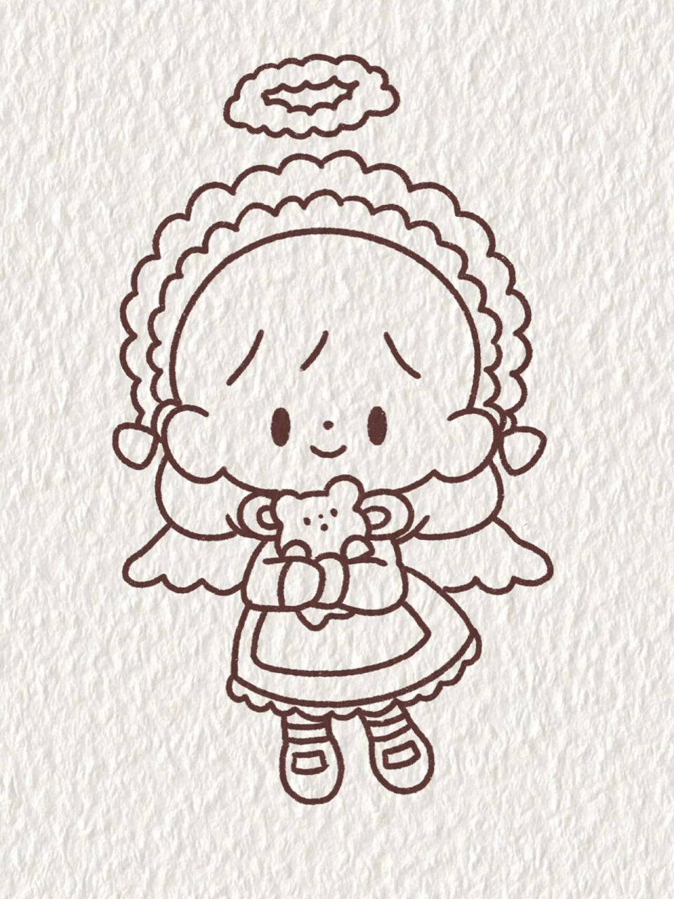 卓大王天使/简笔画教程 又是可爱的阿卓～ 下期继续更新卓大王恶魔版