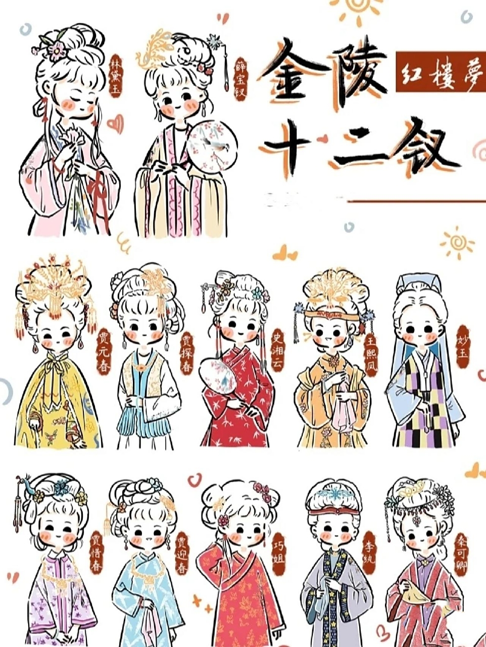 (红楼梦简笔画人物)上 (红楼梦简笔画人物)上