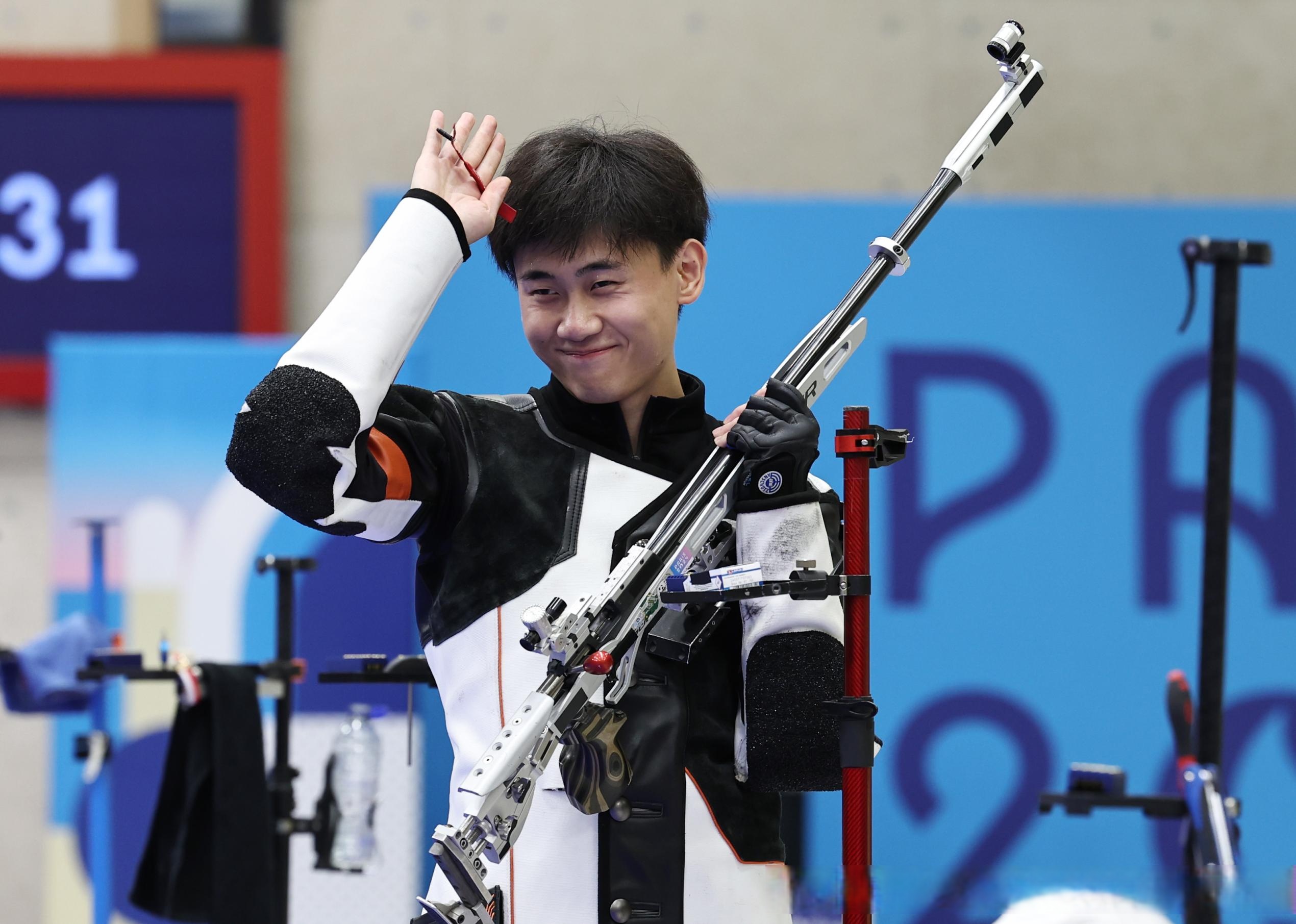 2024年巴黎奥运会射击男子50米步枪三姿项目比赛中,我国运动员刘宇坤