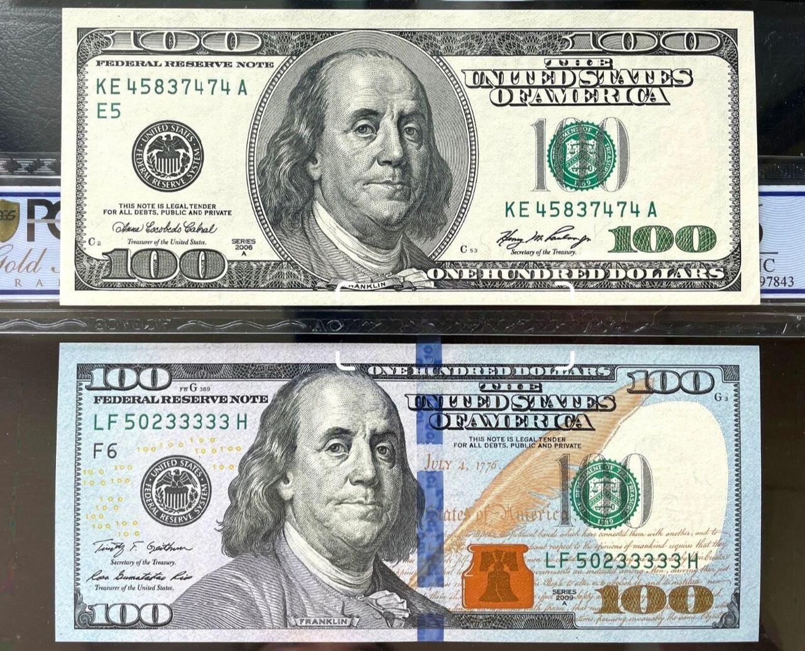 9694 美元 dollars usd   100美元纸币正面人物为本杰明61