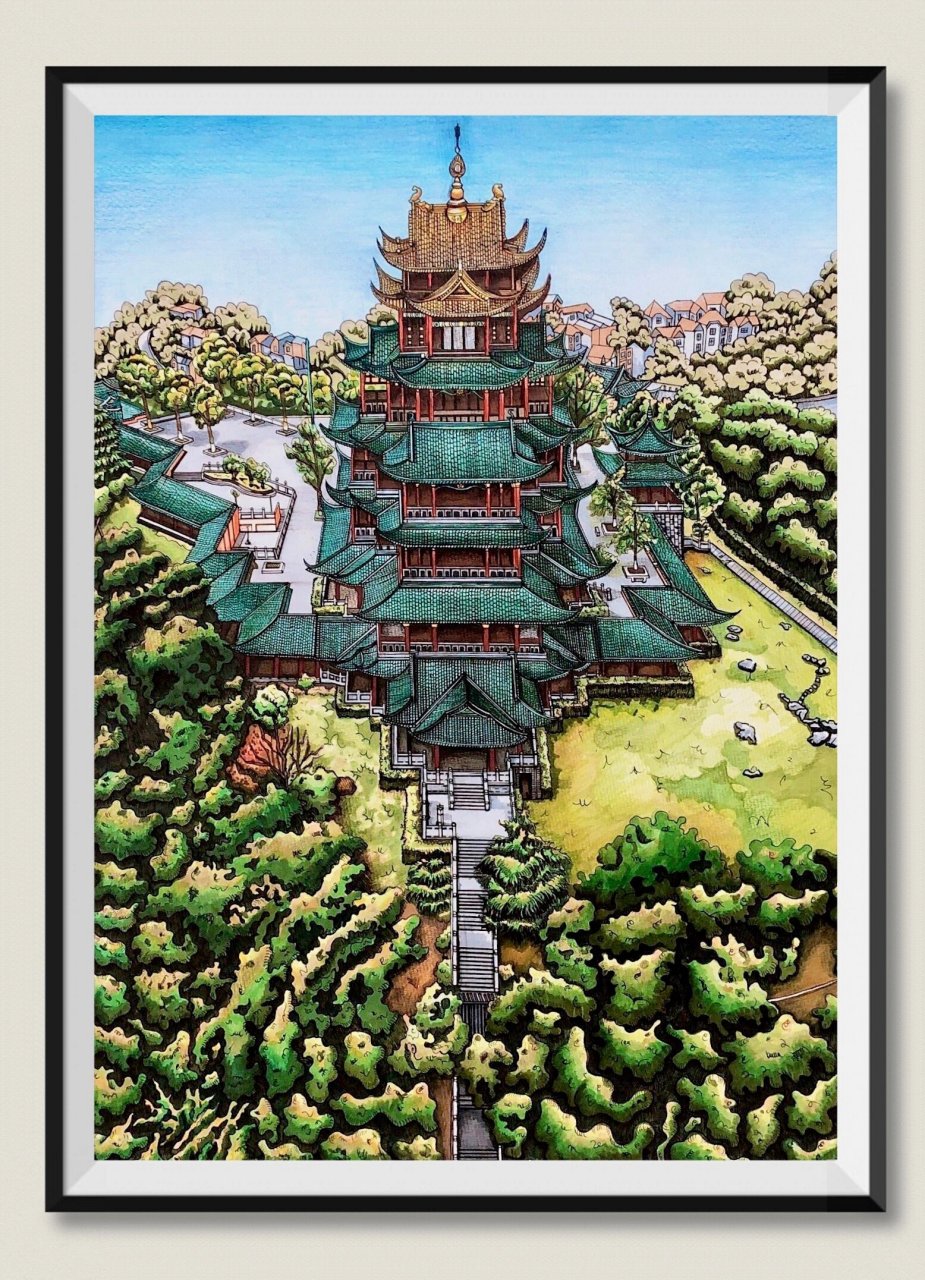 材料【康颂240g水彩纸 马克笔 彩铅】 摄影素材来自【张坤琨】 #重庆