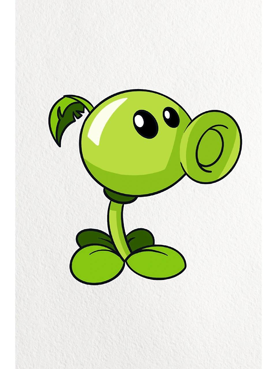 豌豆射手 教你画豌豆射手