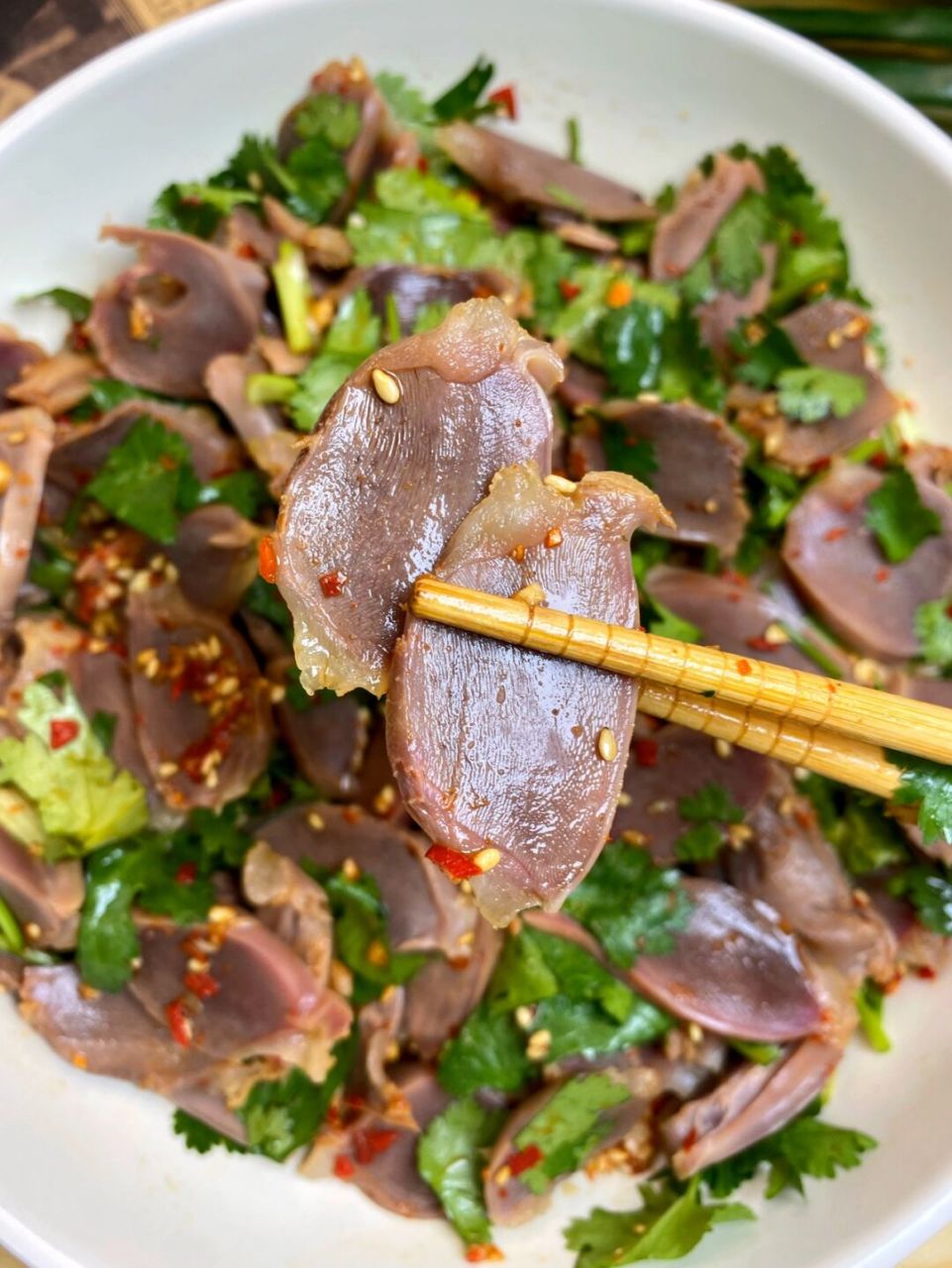 无油版的凉拌鸭胗6015减脂又好吃6015不用浇热油73更加的