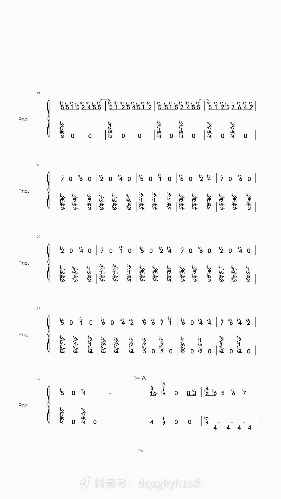 蜘蛛糸乇丿钢琴谱数字图片