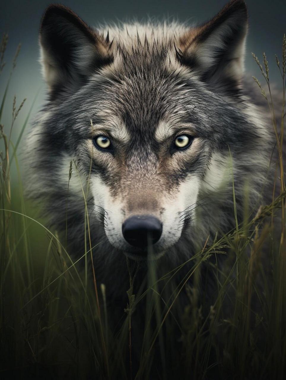 荒野之狼,自由与坚韧的象征 狼,它与生俱来的孤独和桀骜不驯,使得它