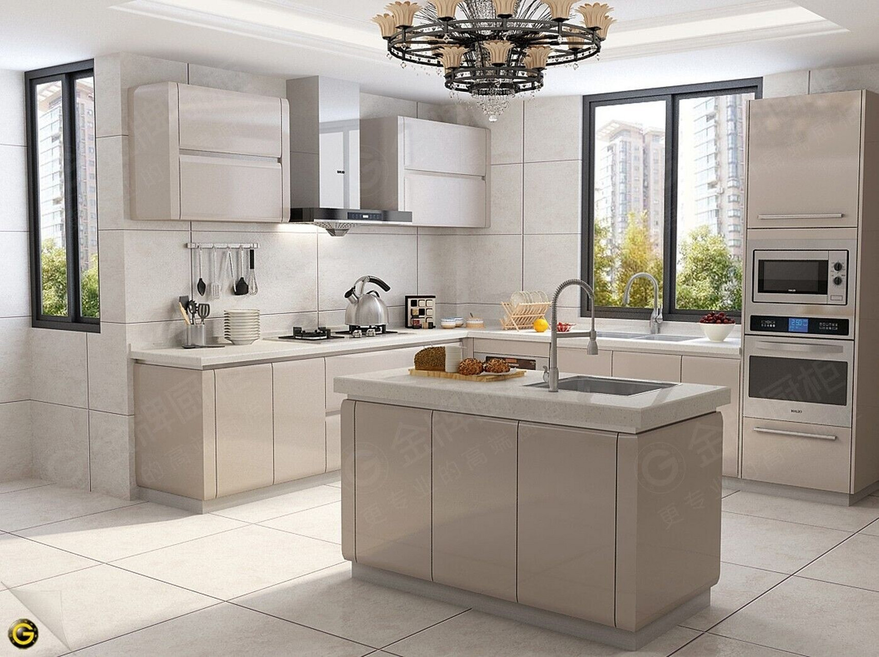 金牌橱柜是中国知名的橱柜品牌,拥有国家认定厨房工业设计中心.