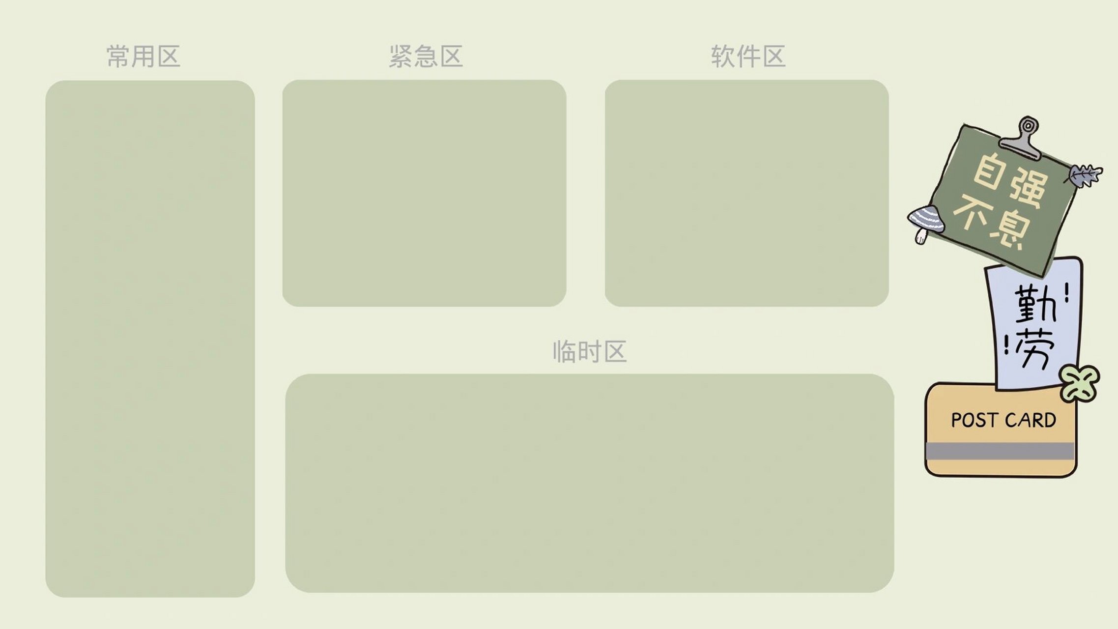 电脑桌面分区 分区域图片