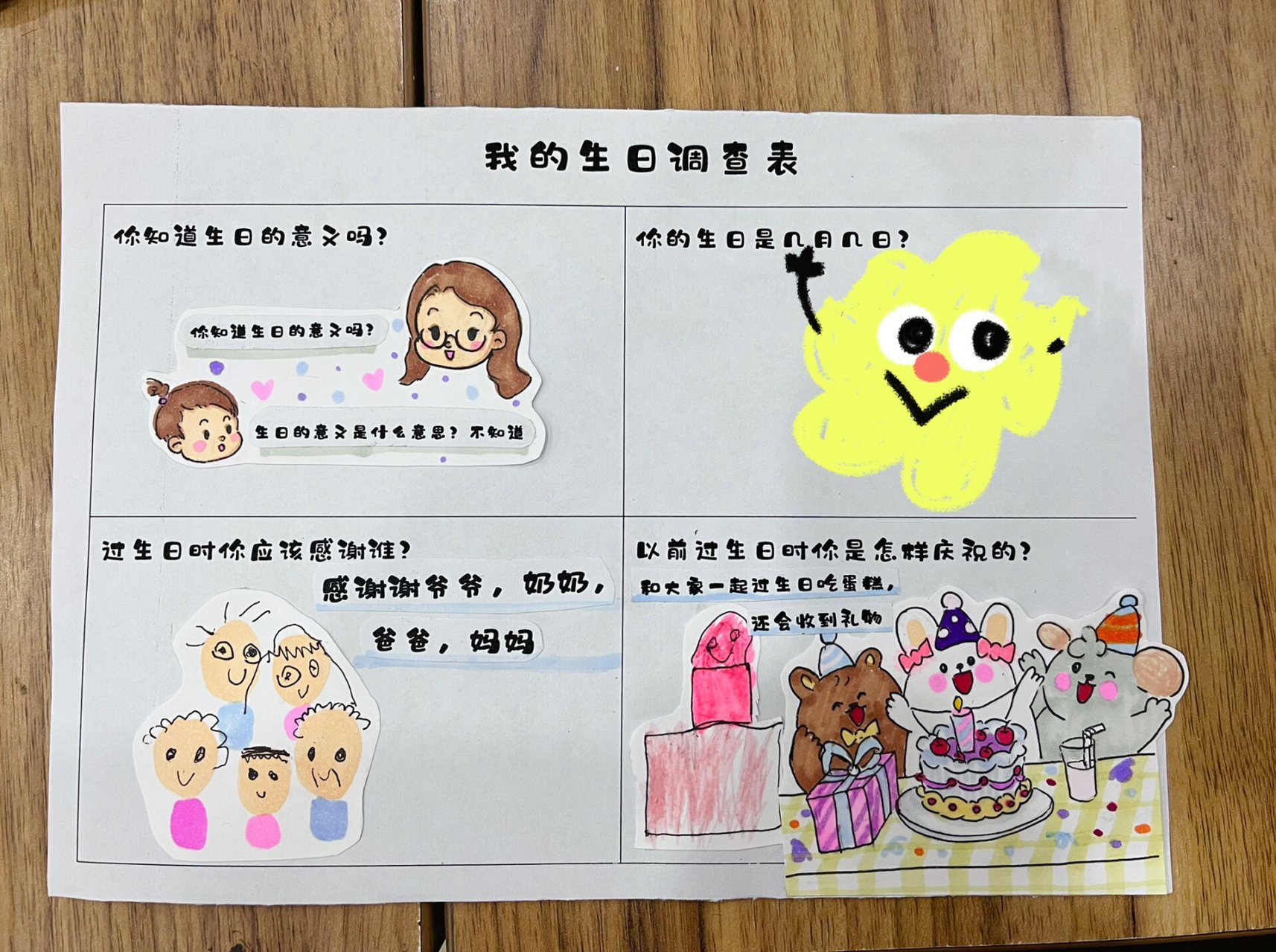 幼儿园调查表制作模板图片