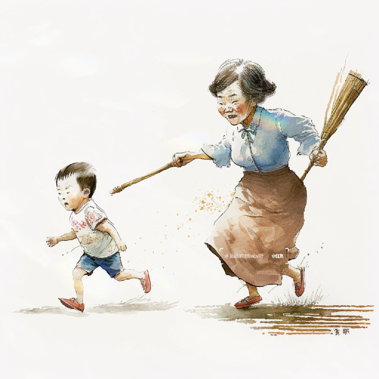 8090回忆录,小时候淘气被家长追着揍