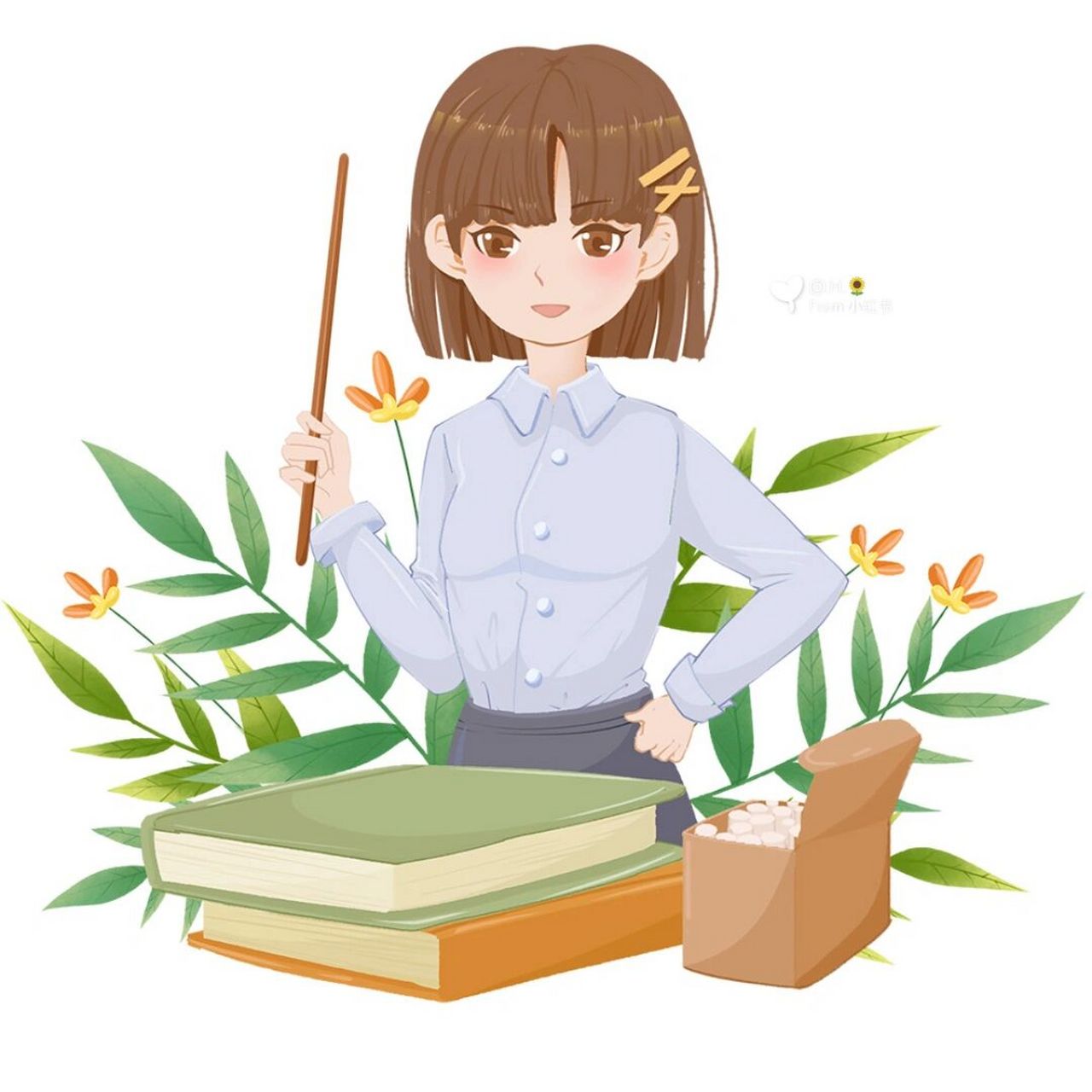 绘画素材‖教师角色免抠人物素材 👩🏻‍🏫 9