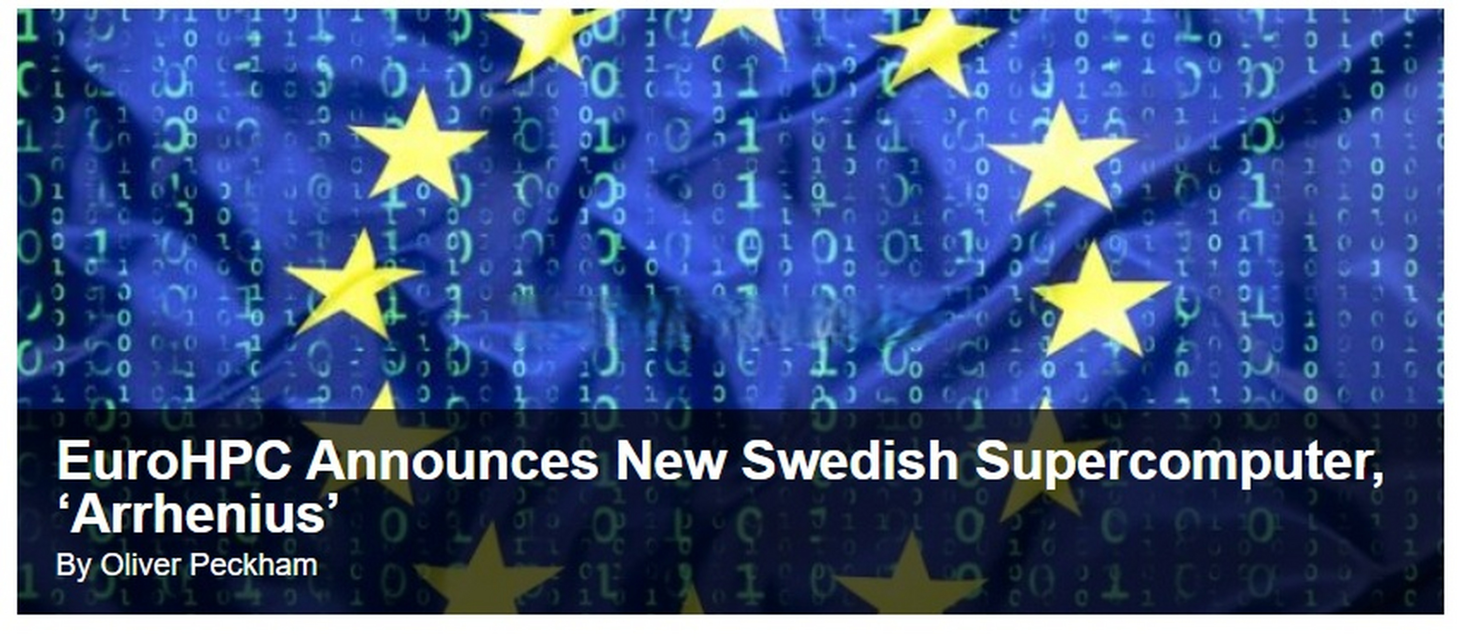 瑞典林雪平大学 即将主管一台新的超级计算机-arrhenius.