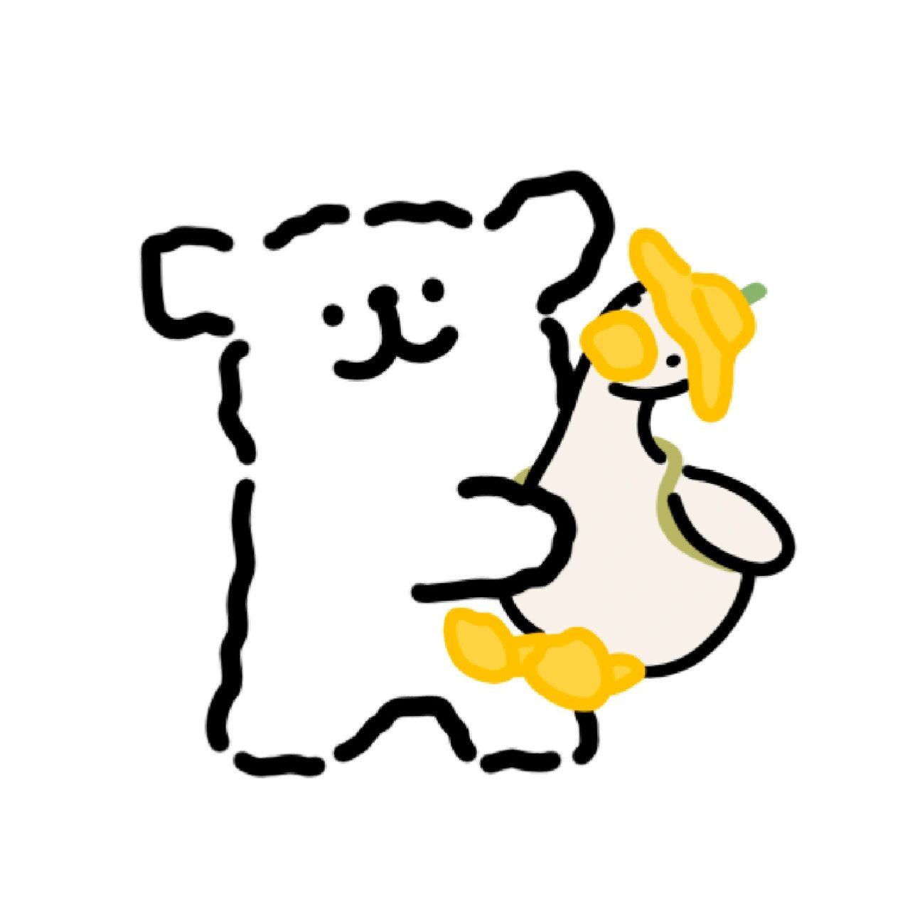 二创线条小狗 为了哄女朋友画的一些个线条小狗表情包