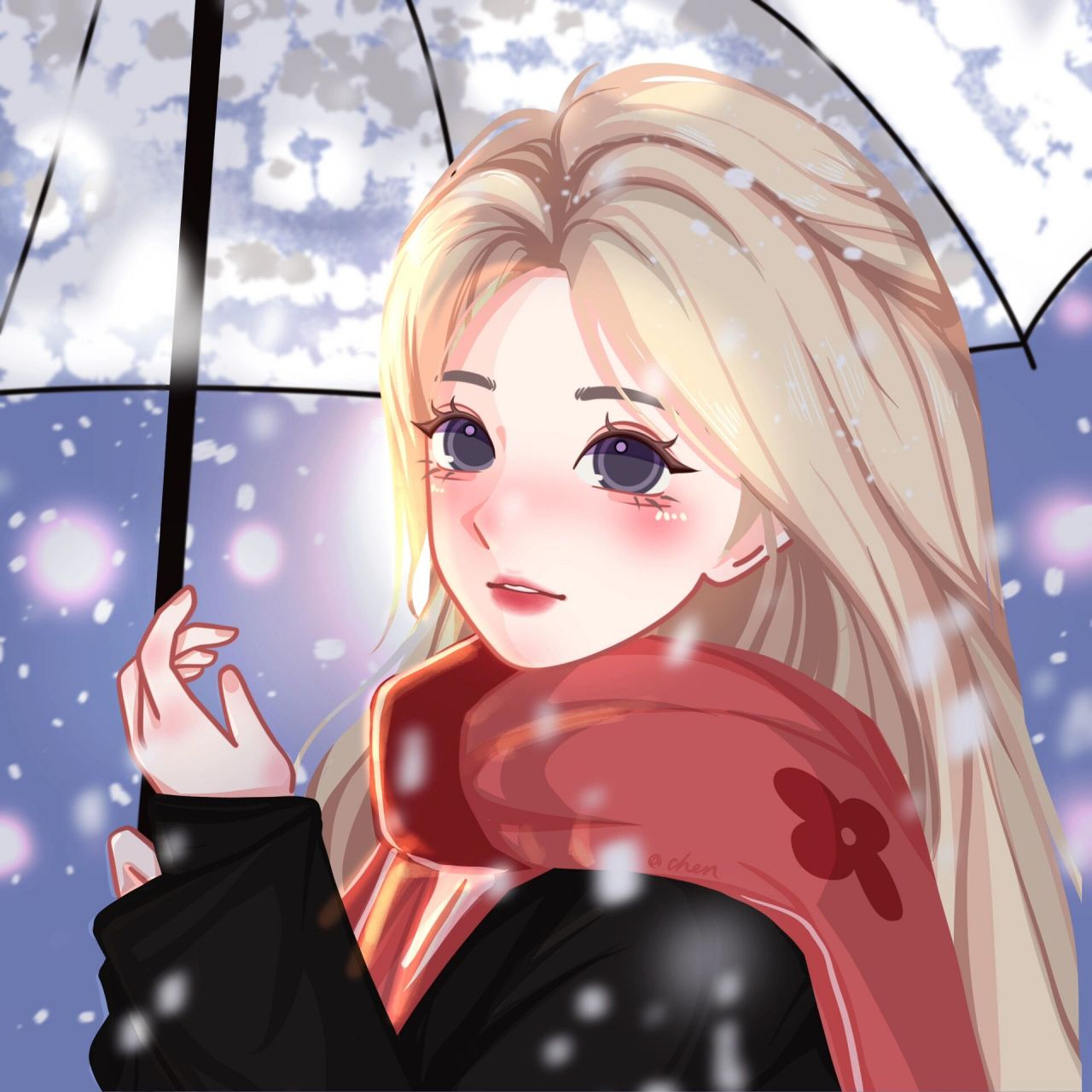 卡通头像/下雪了 哪个配色比较好些呀 好喜欢下大雪的感觉,看见雪就