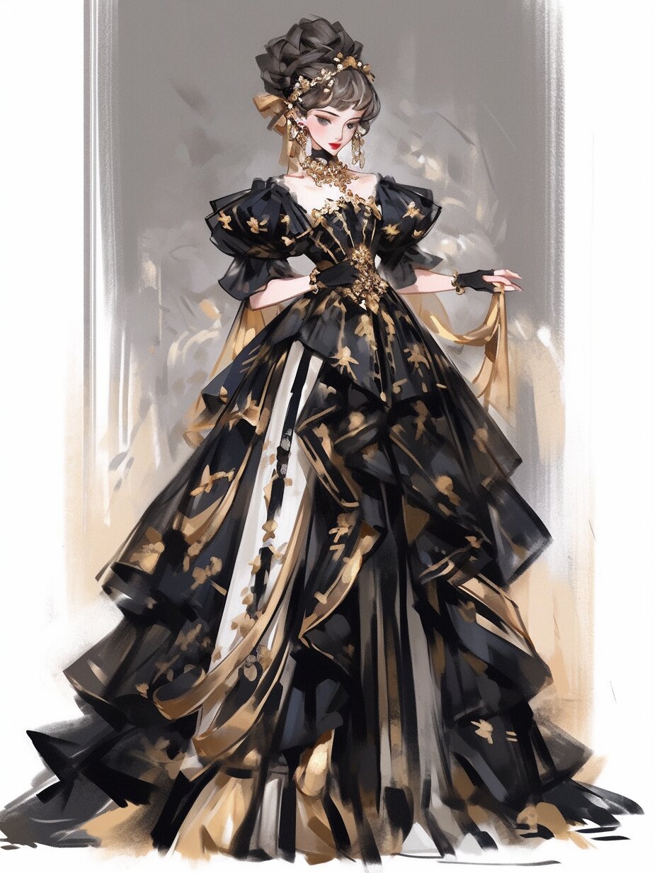 aicg法式宫廷礼服/mcqueen的巴洛克梦幻 我是aicg礼服设计师"爱開森"