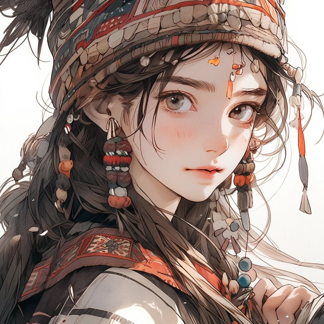 古风情侣头像少数民族