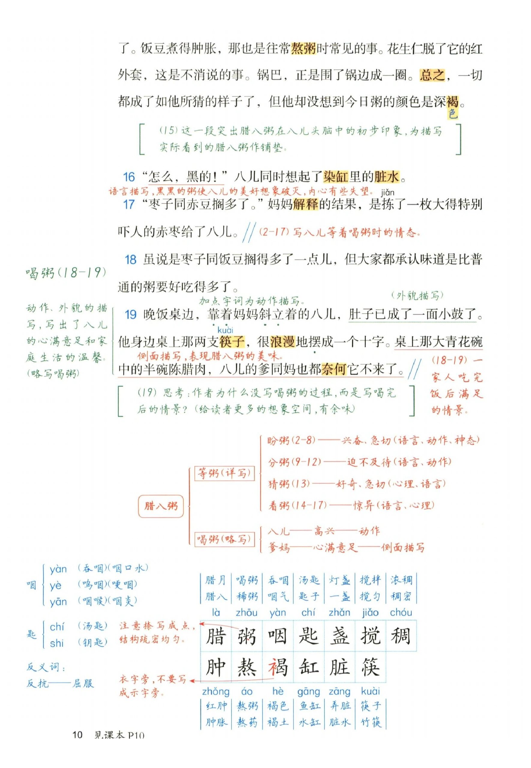 腊八粥课文批注图片图片