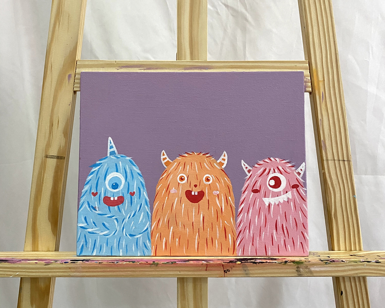 零基础 简单可爱的丙烯画 教程 教程在最后