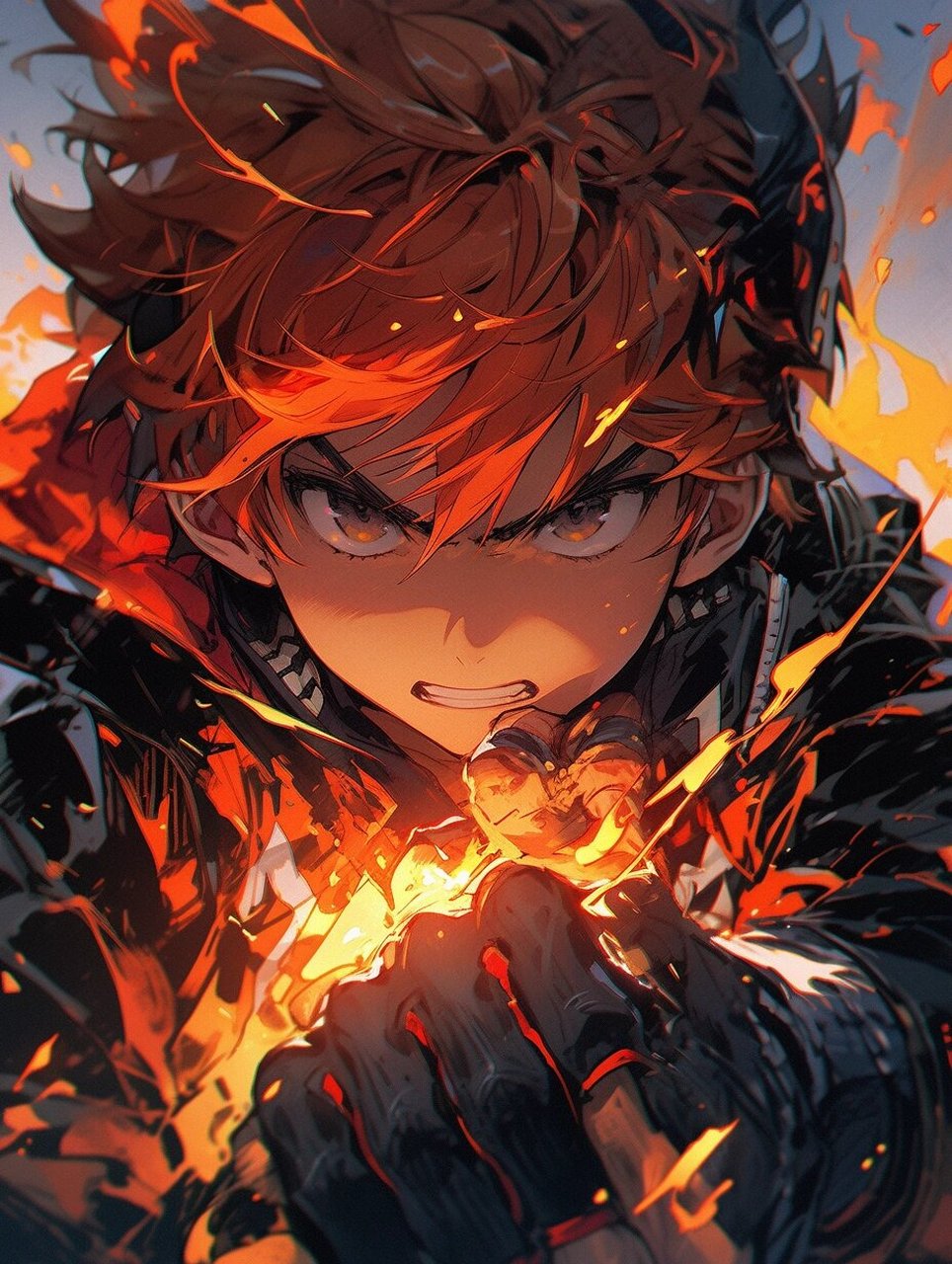 mj|火焰少年头像壁纸分享 附咒语 谁能拒绝一个敢玩火的少年呢?