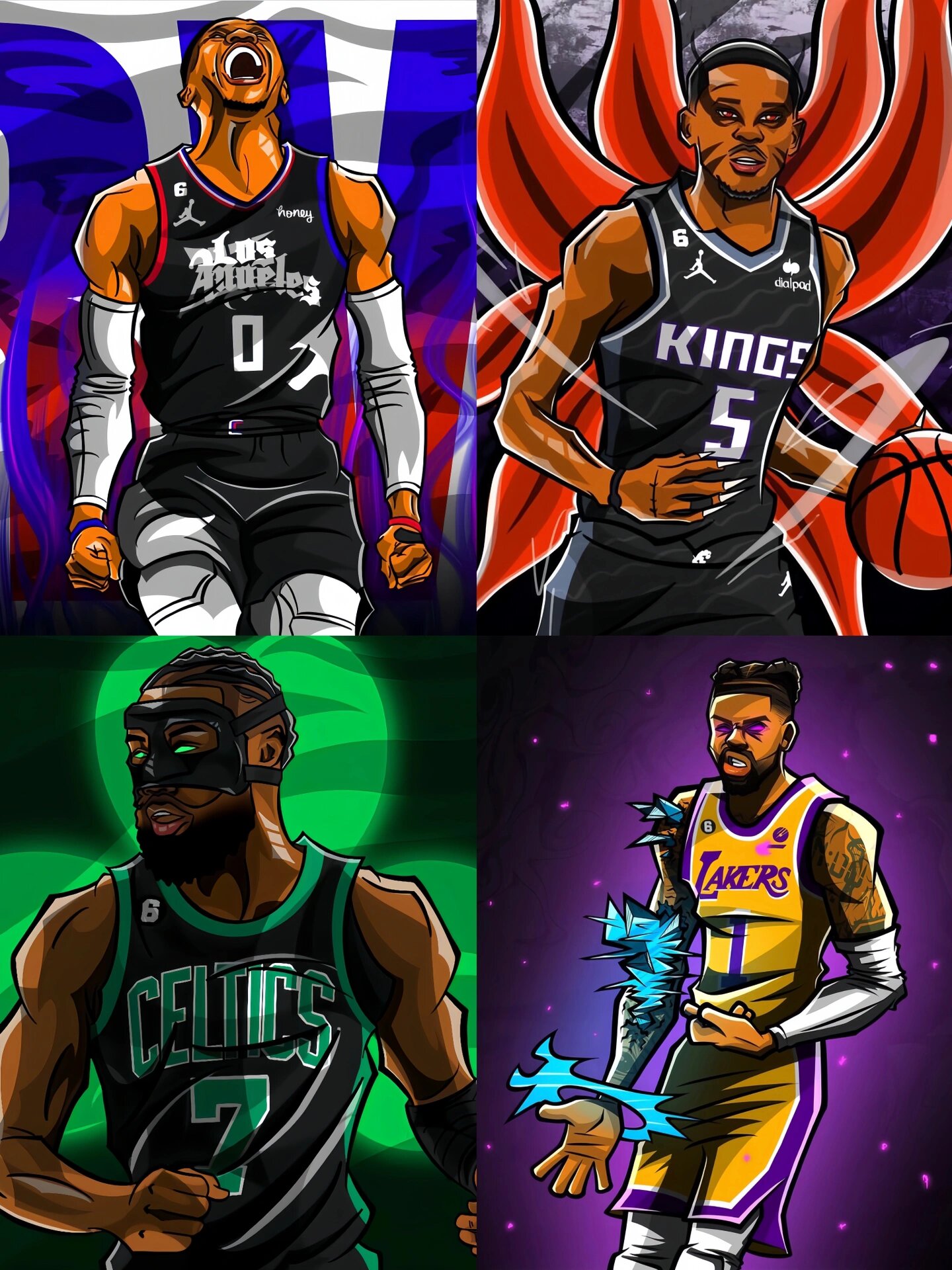 nba球星插画壁纸!