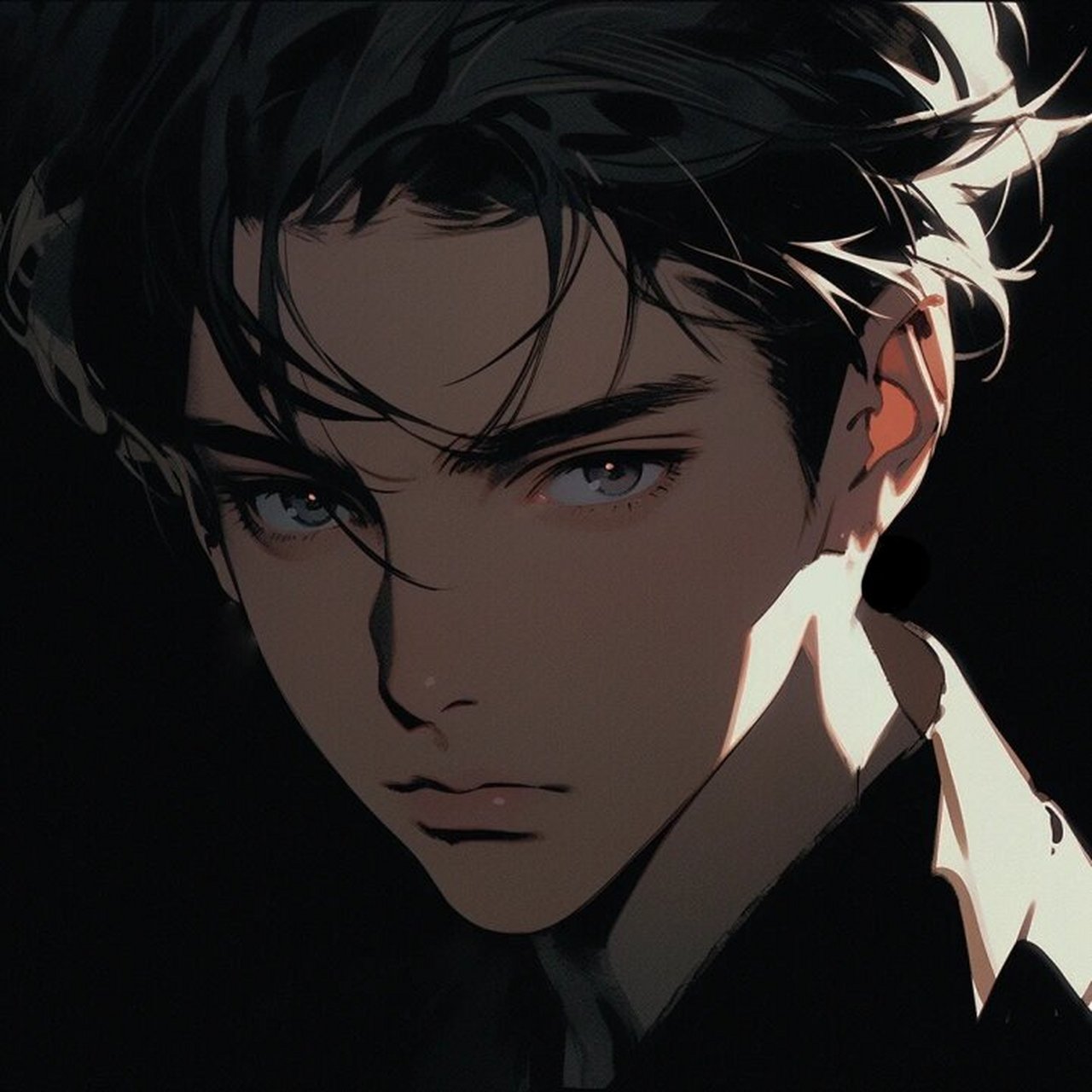 这张99帅气男生对视头像,玩转旧漫风格!