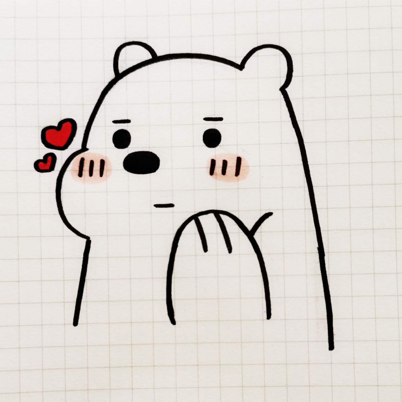 白熊简笔画可爱教程