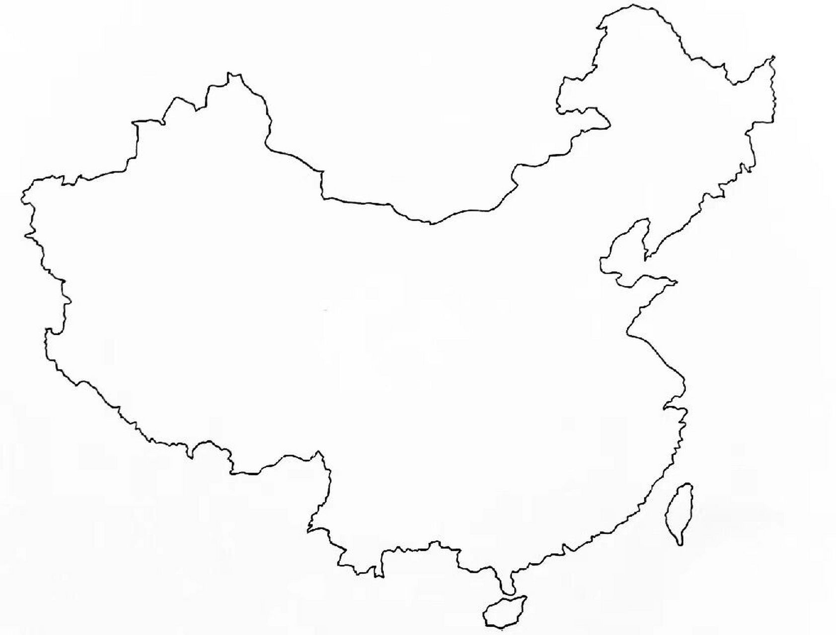 中国轮廓图画法图片
