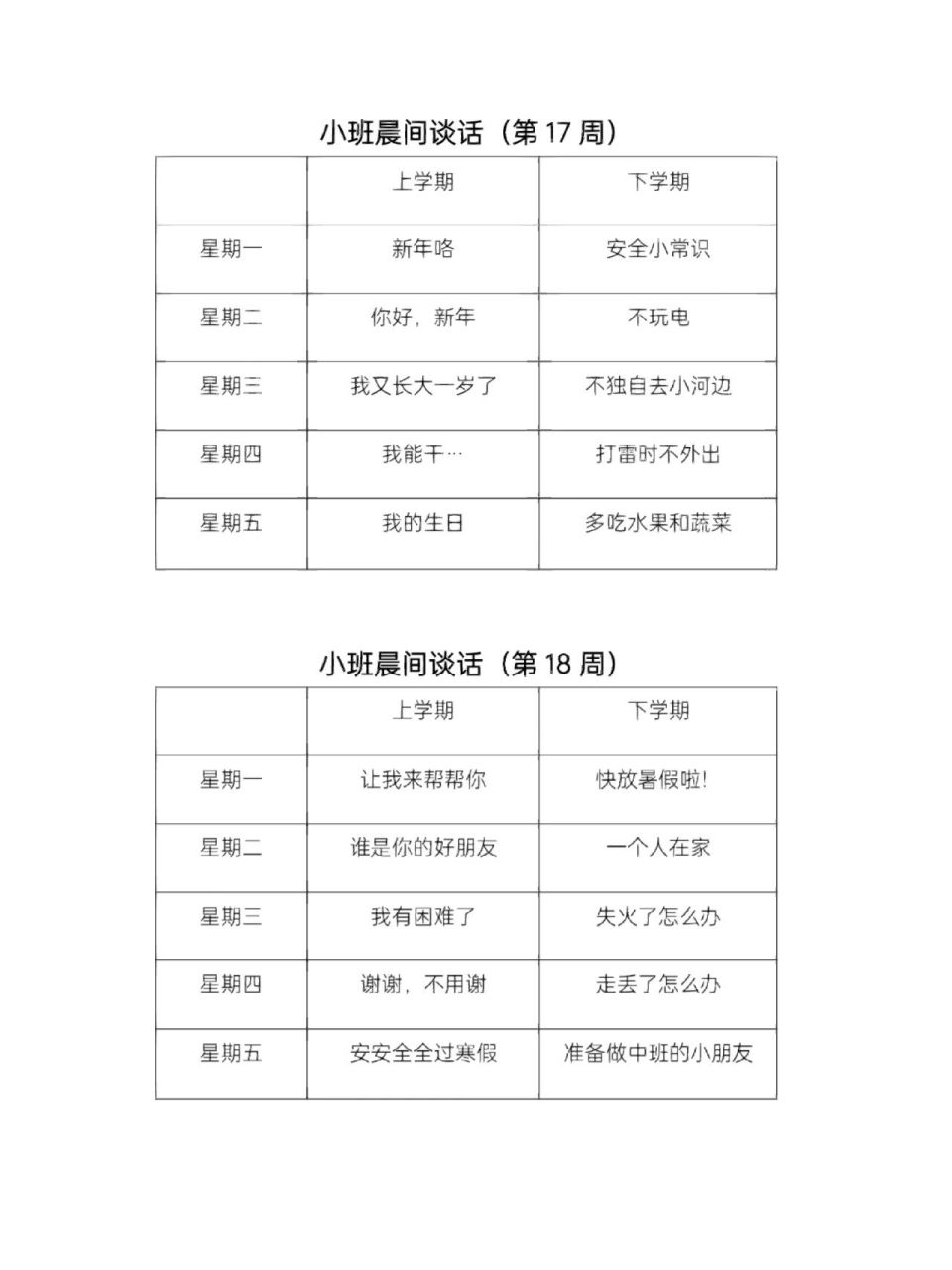 小班晨谈活动计划 小班晨谈活动计划