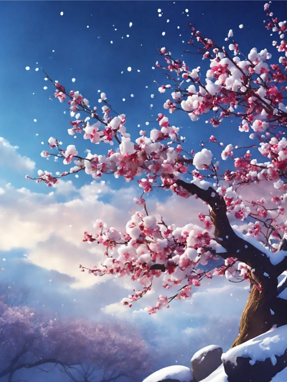 92"傲雪"意味着梅花能够在严寒的冬天和暴风雪中顽强生长,不为风雪