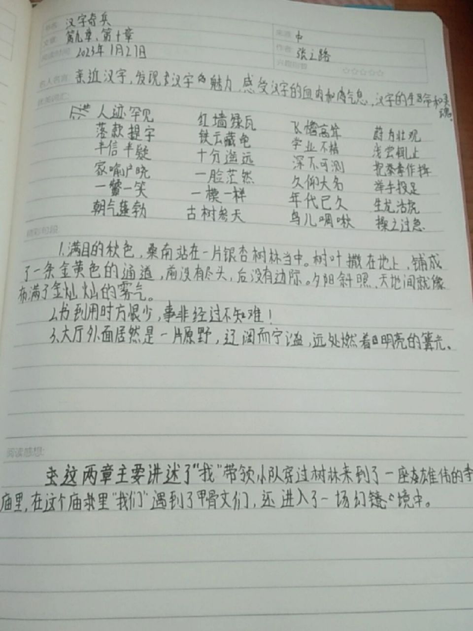 汉字奇兵的第九,十章来啦 字丑勿喷 原创