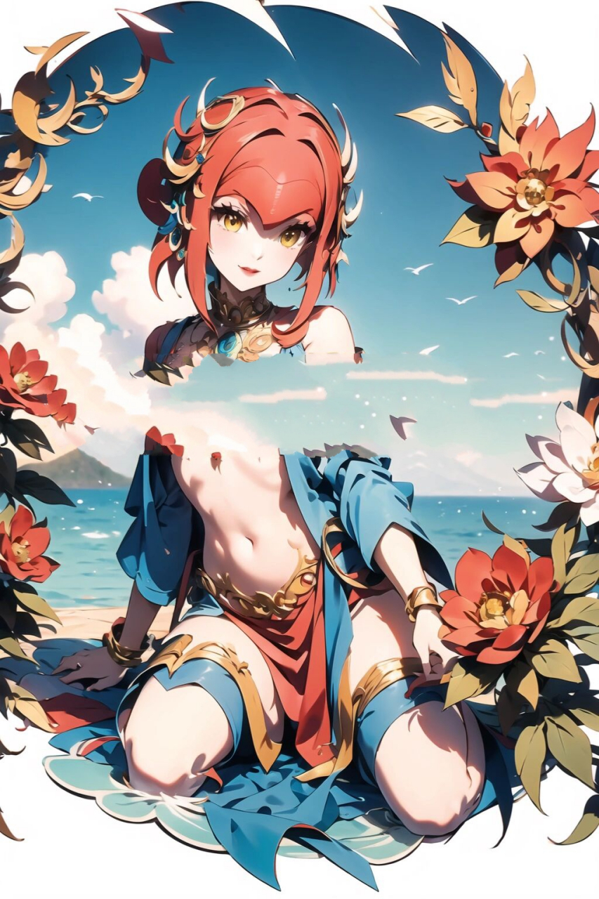 99卷|塞尔达壁纸|英杰篇:米法 03 尝试了下其他风格的米法.