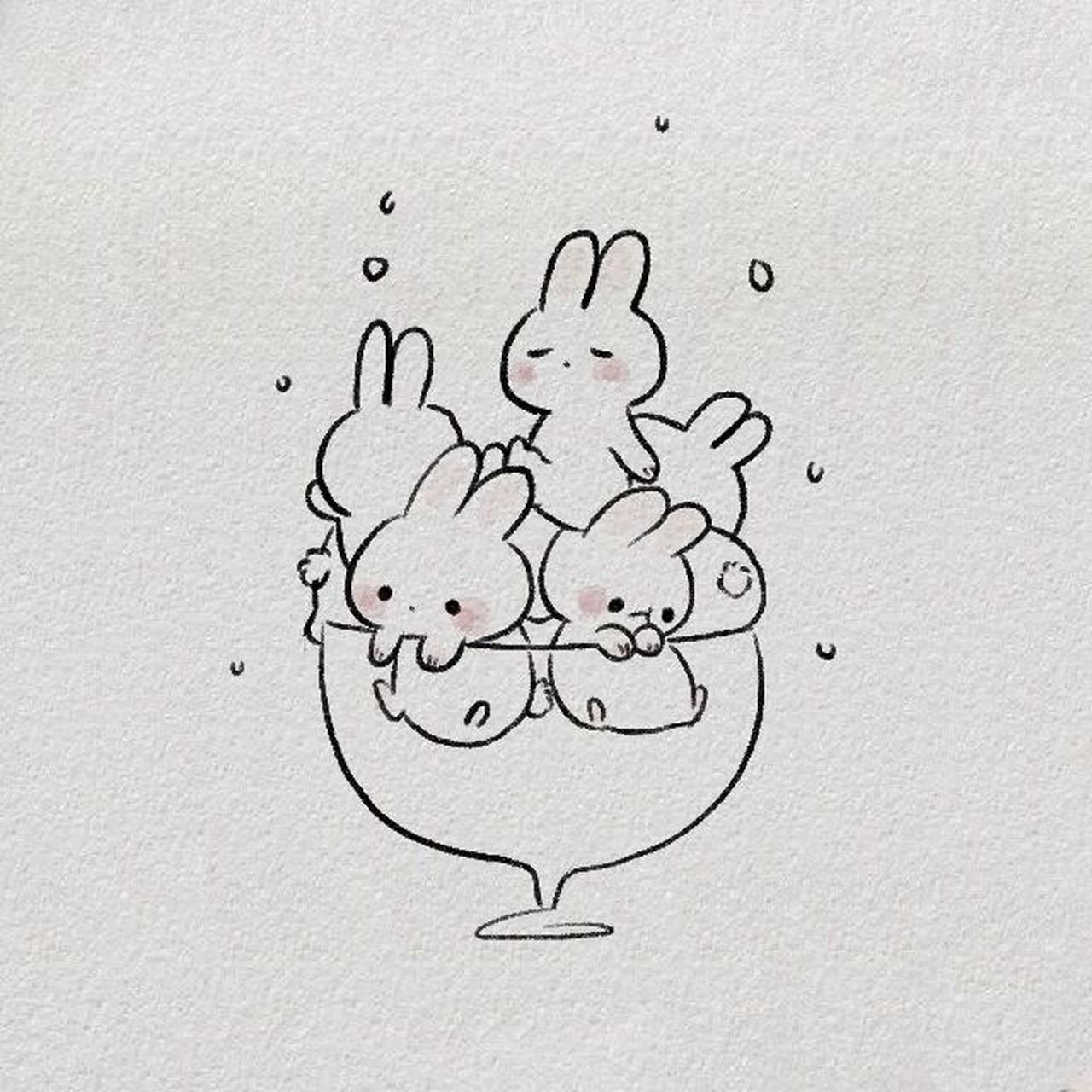 简笔画大全53 兔兔辣么可耐[害羞][害羞] #简笔画# #寻找小红书绘画