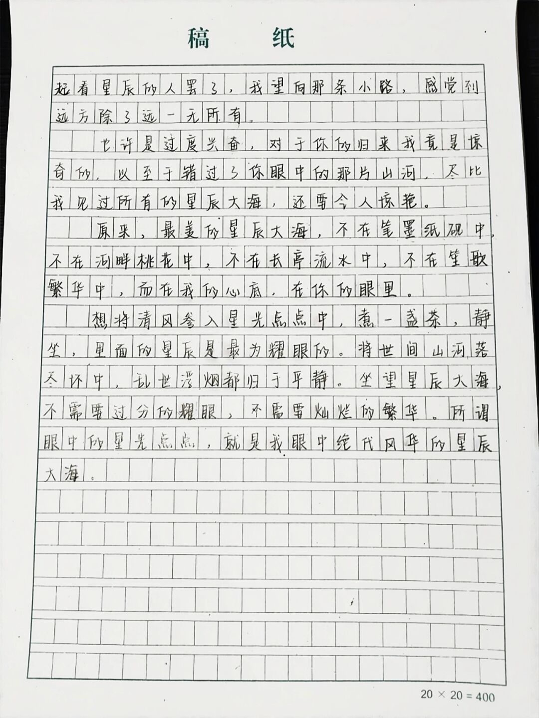 优秀作文:《我眼中的星辰大海》