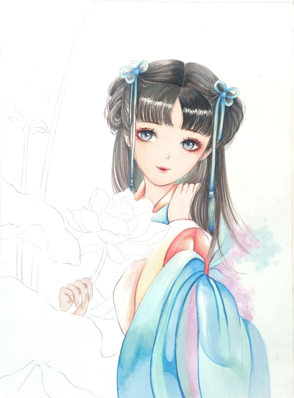 马克笔手绘古风漫画(步骤图)