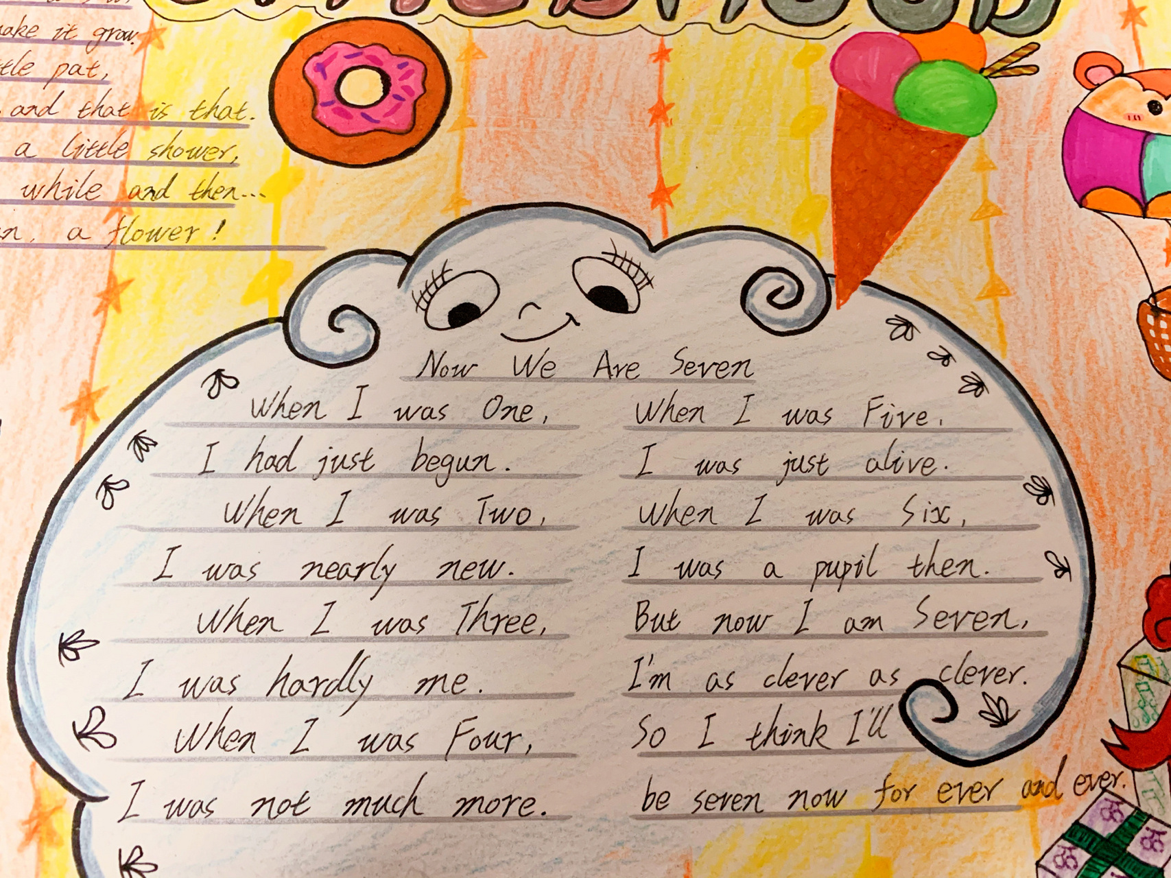 六一儿童节主题—英文手抄报 六一儿童节主题—《我的童年》—英文手