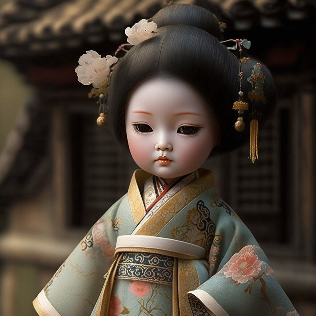 几款中国唐朝娃娃设计