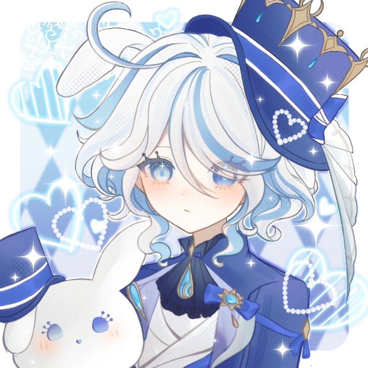 水神91 #芙卡洛斯# #原神# #procreate# #水神# #摸鱼# #头像分享