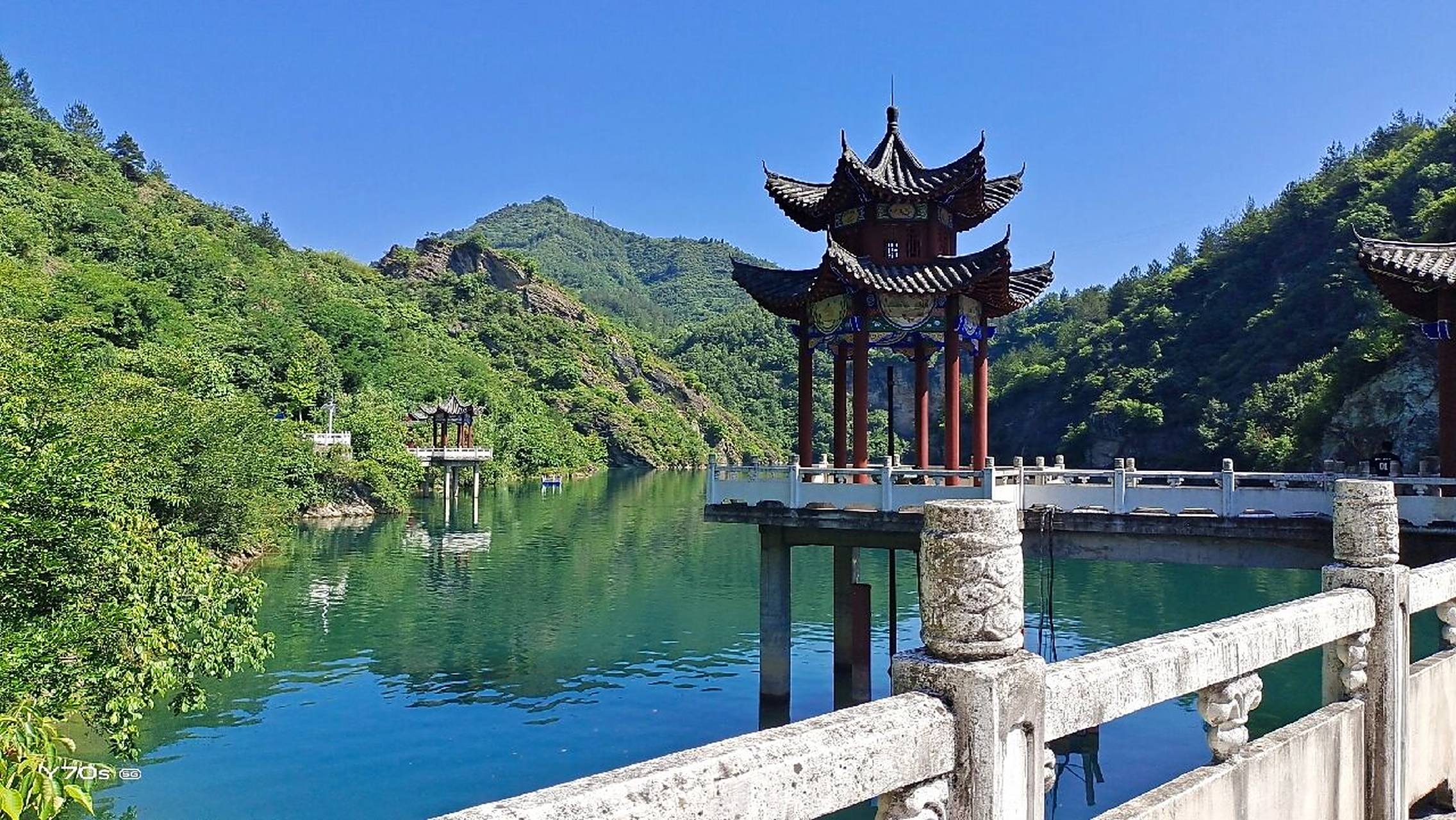 湖北十堰 郧西 风景打卡 郧西的一个水库,现在不对外开放哦,上次去录