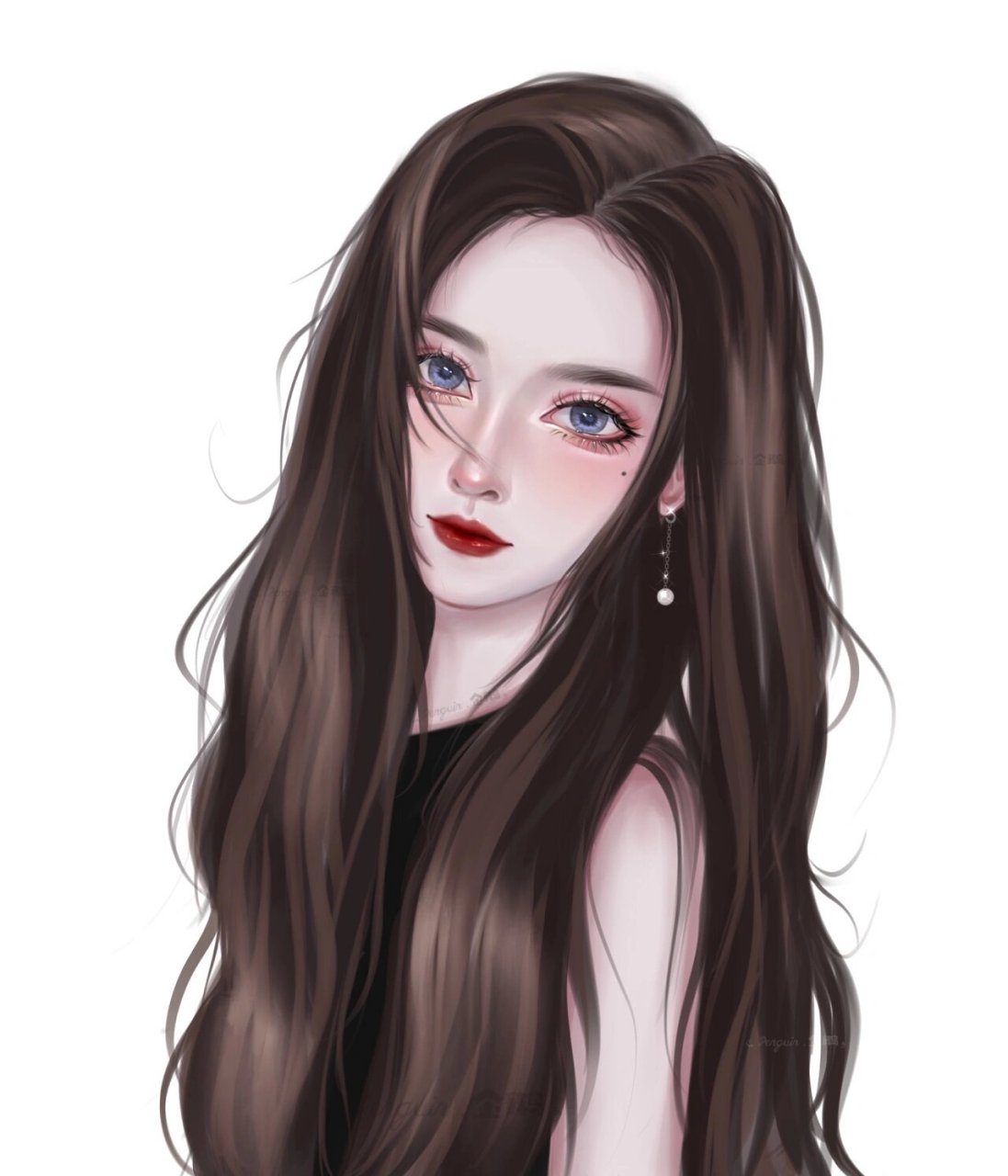 客单 分享一张御姐头像～ 这张用时有点久 小姐姐给我一张图让我画一