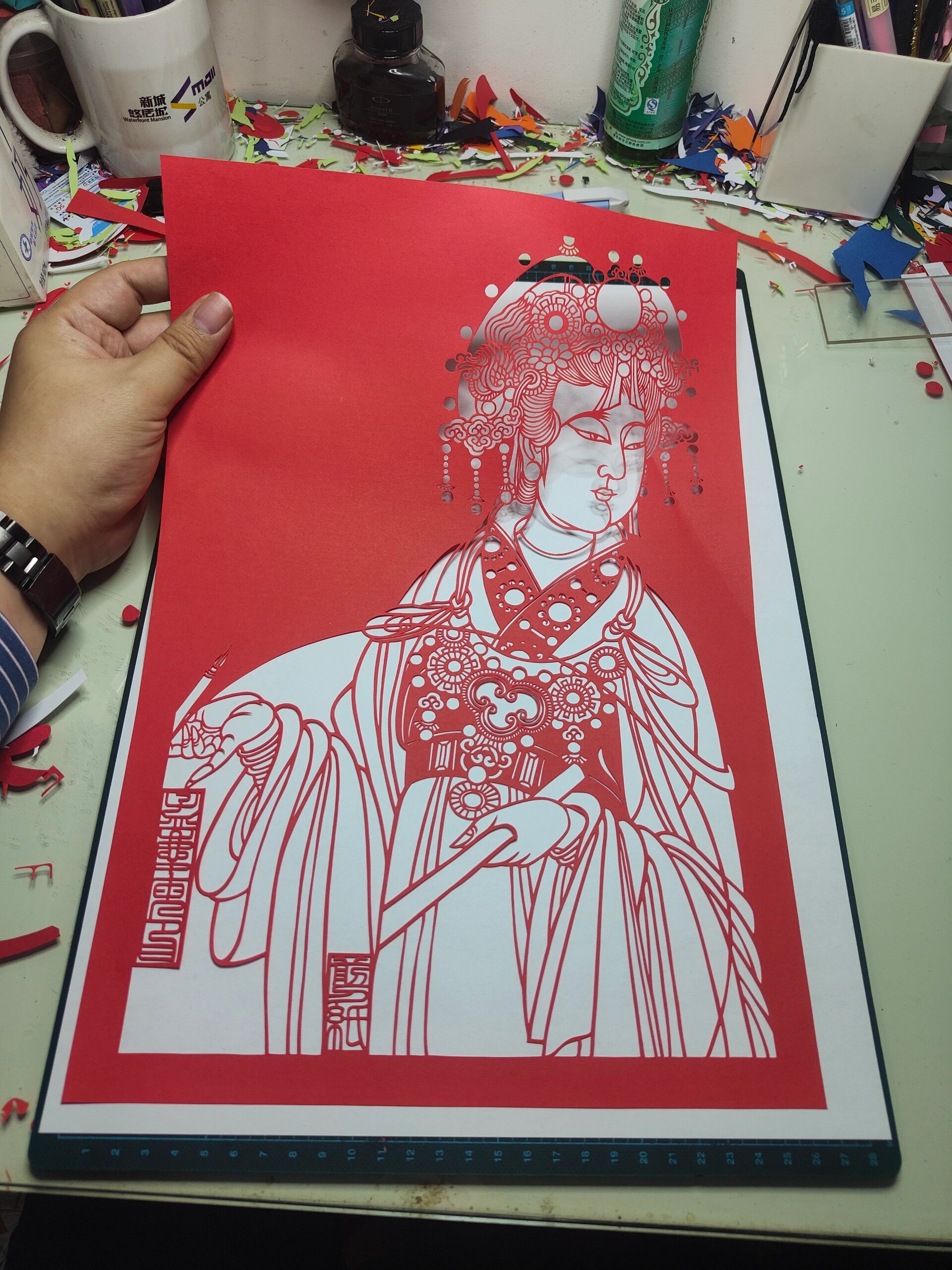 永乐宫壁画人物剪纸