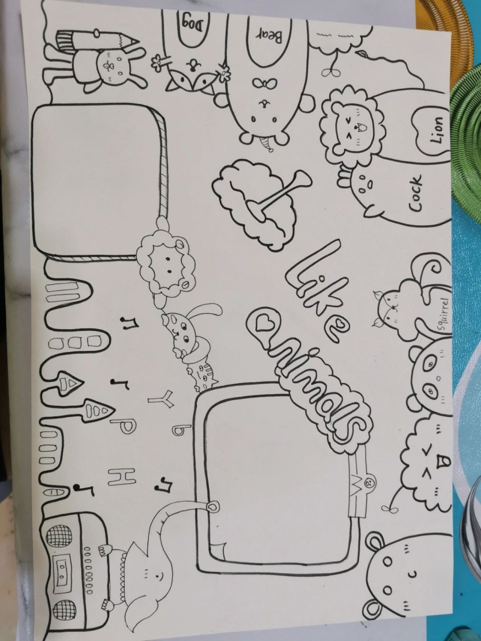 我喜欢的动物手抄报  我喜欢的动物手抄报