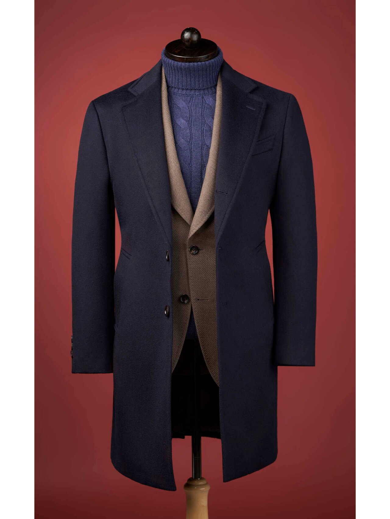 ootd 男生秋冬复古海军蓝大衣推荐 海军蓝 - 羊毛羊绒大衣 我们的单