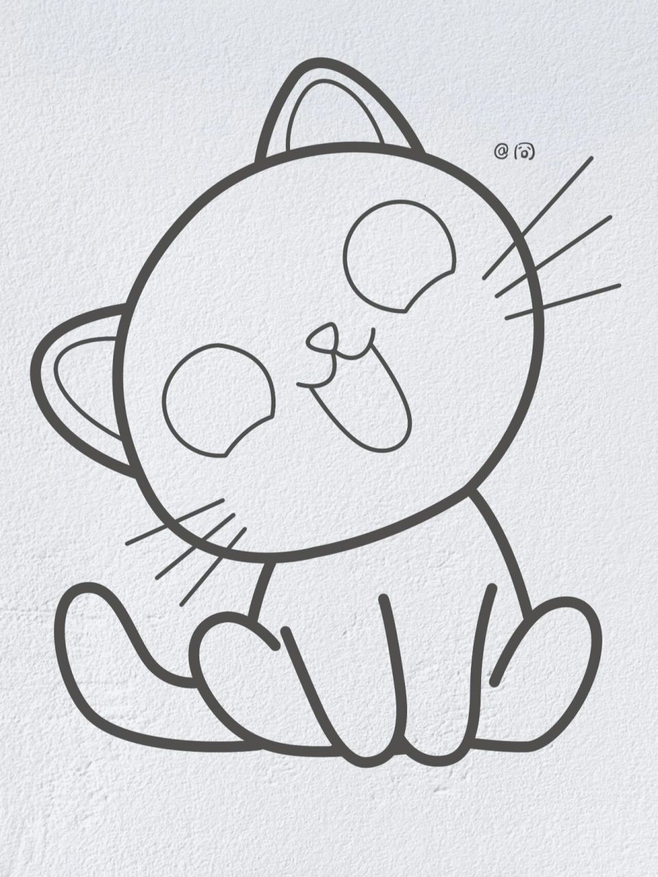 小猫简笔画 简单可爱图片