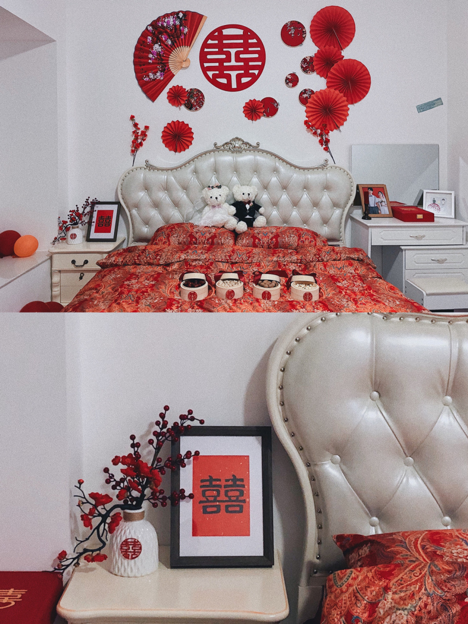 新中式男方婚房客厅布置推荐|囍.