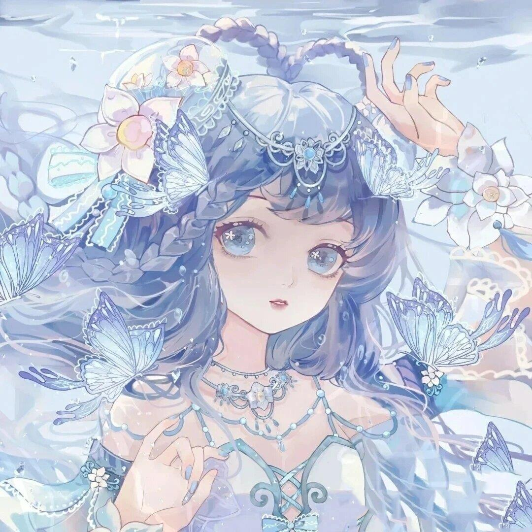 蓝色系头像女