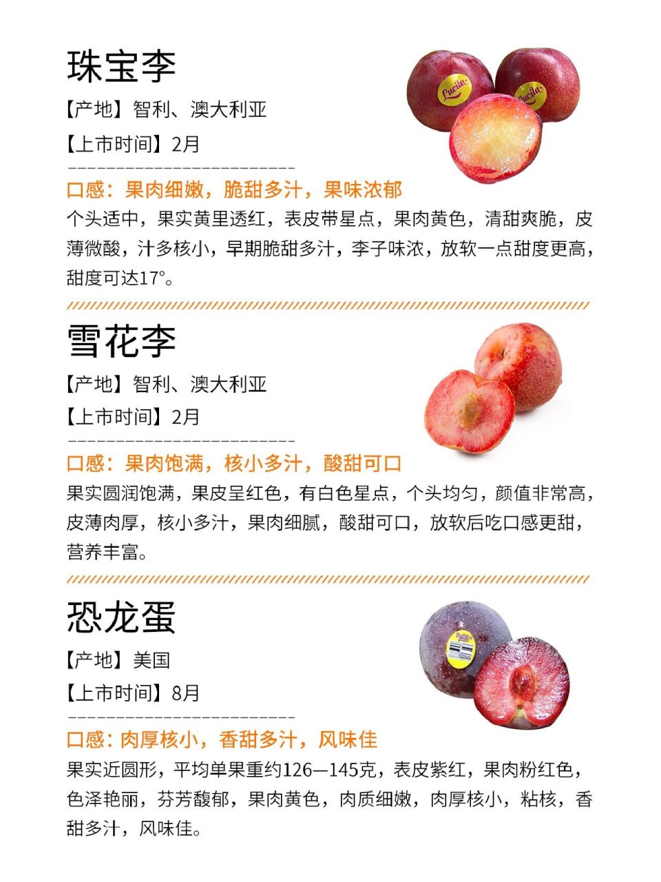 【李子合集二】常见李子区别与口感一次看懂 鸡心李 【产地】澳洲